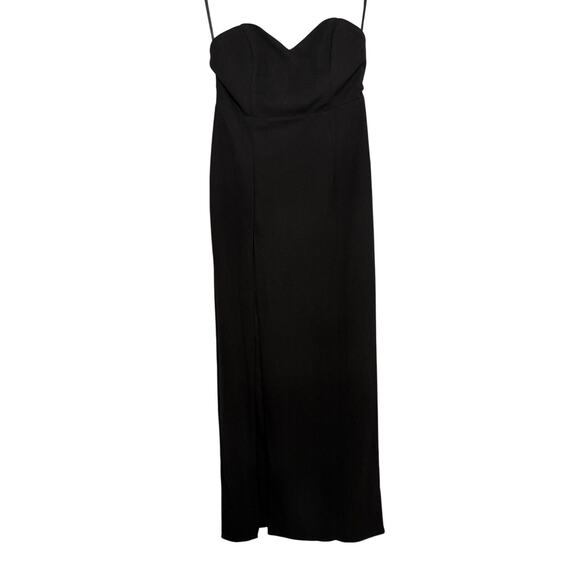 o.p.t Votna Evening Elegant Side Split Stretch Minimalist Strapless Maxi Dress 6 - Picture 2 of 10